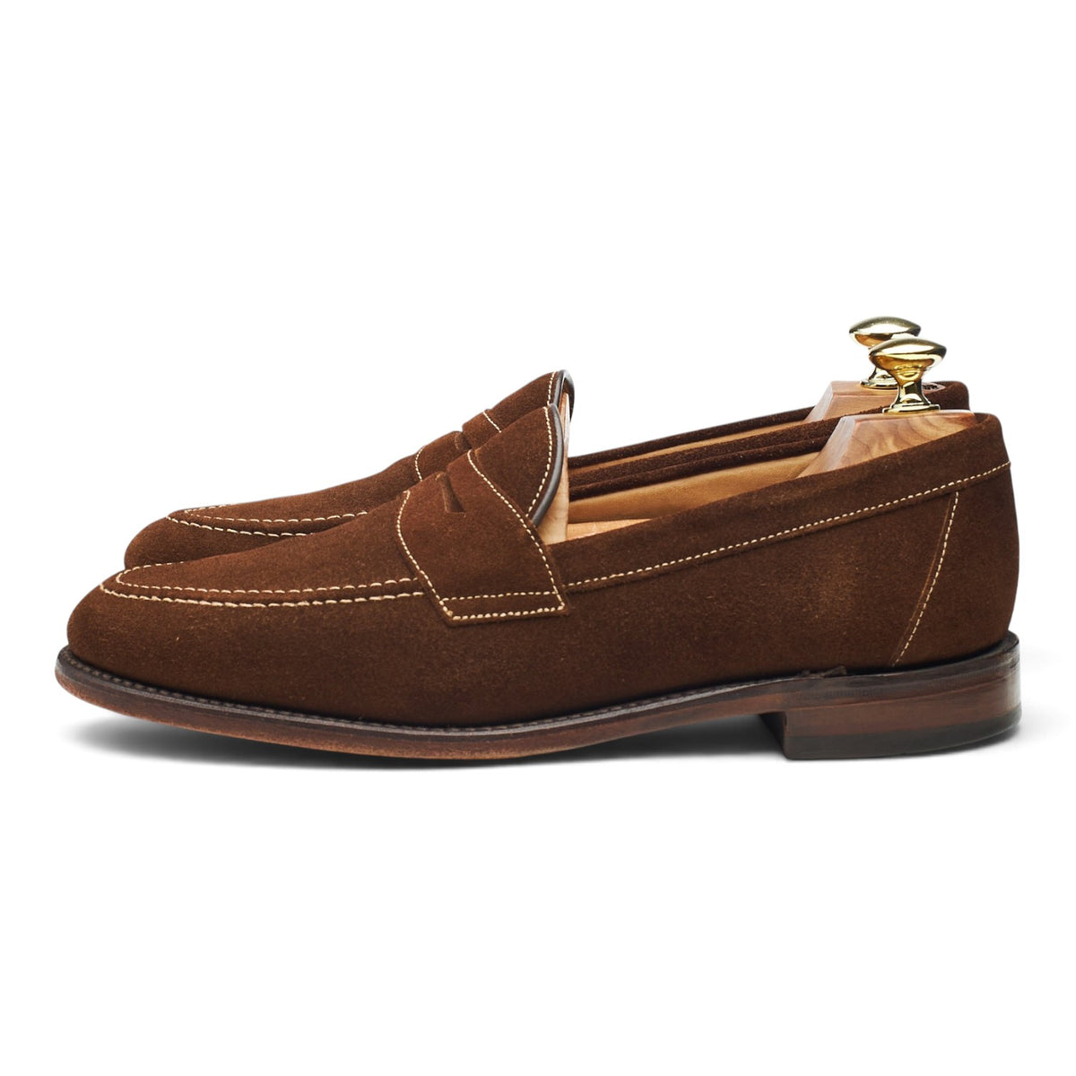 'Imperial' Snuff Brown Suede Loafers UK 7 F
