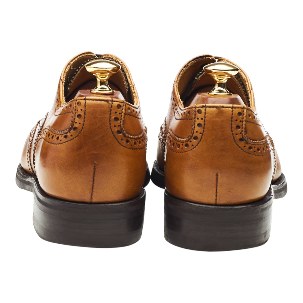 '67351' Tan Brown Leather Oxford Brogues UK 9