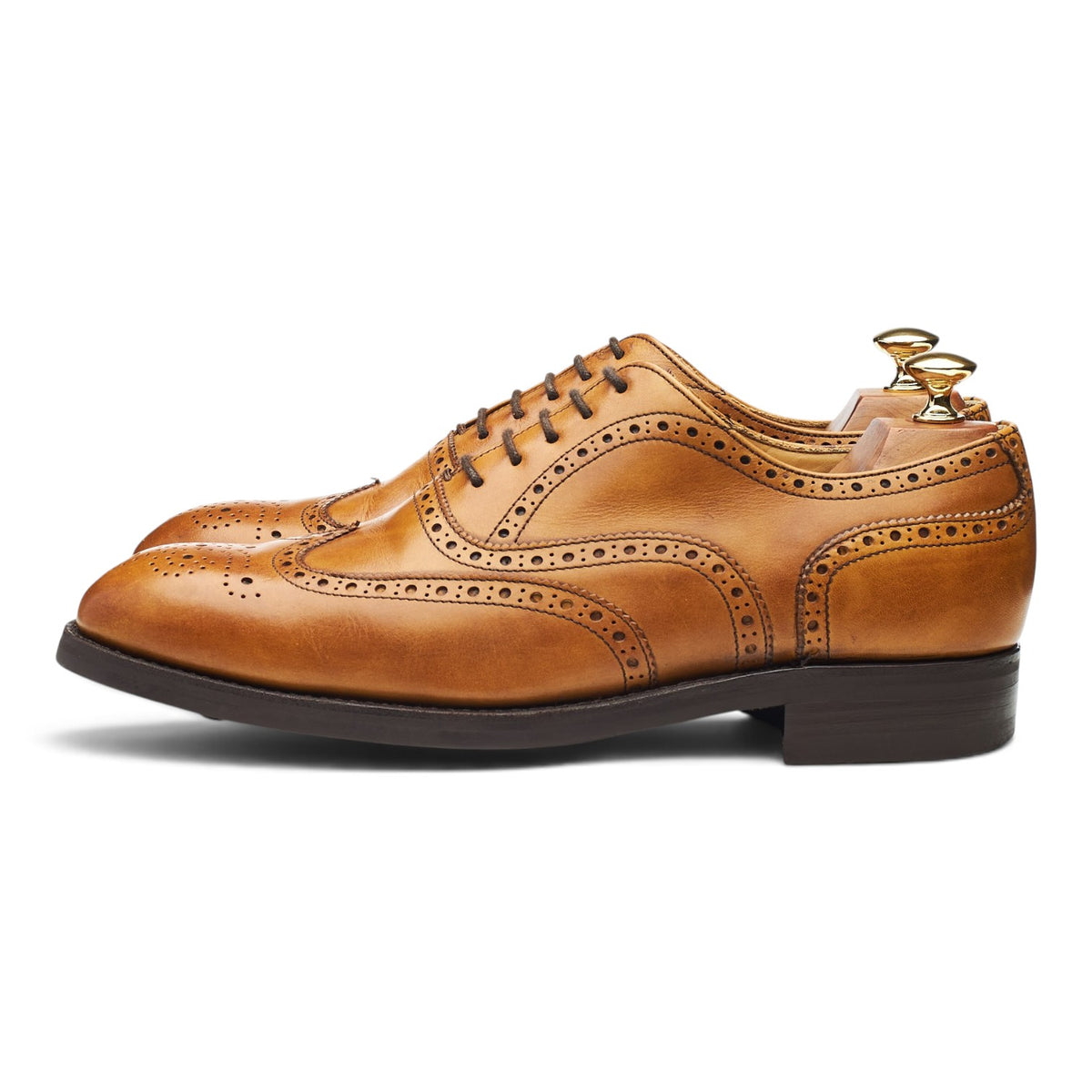 '67351' Tan Brown Leather Oxford Brogues UK 9