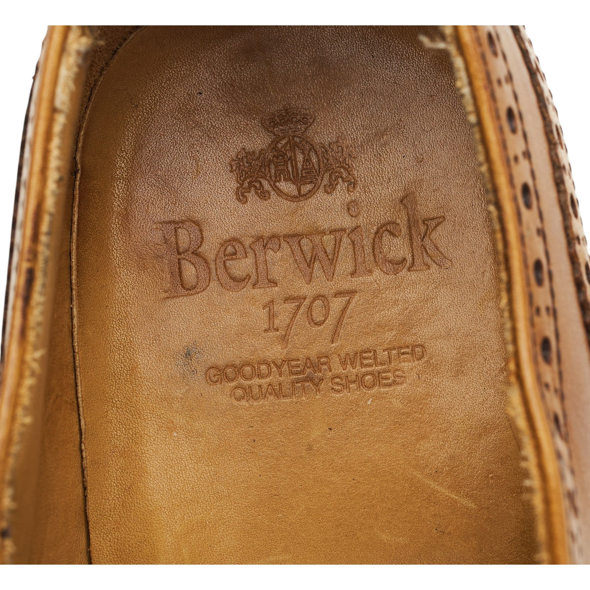 '67351' Tan Brown Leather Oxford Brogues UK 9