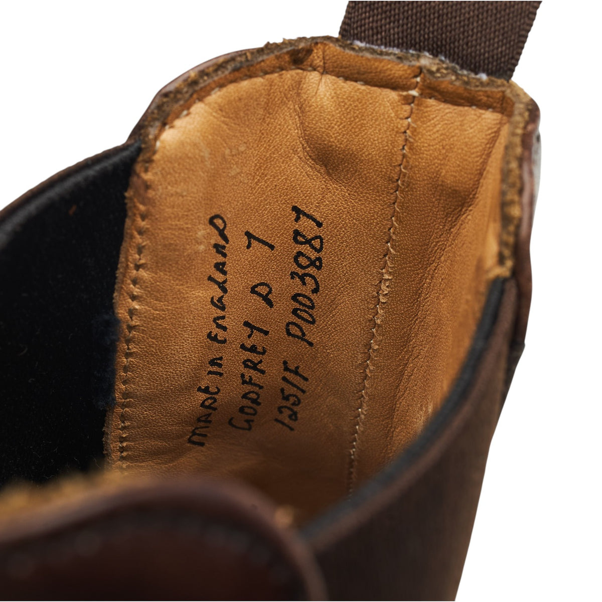 'Godfrey' Dark Brown Leather Chelsea Boots UK 7 F