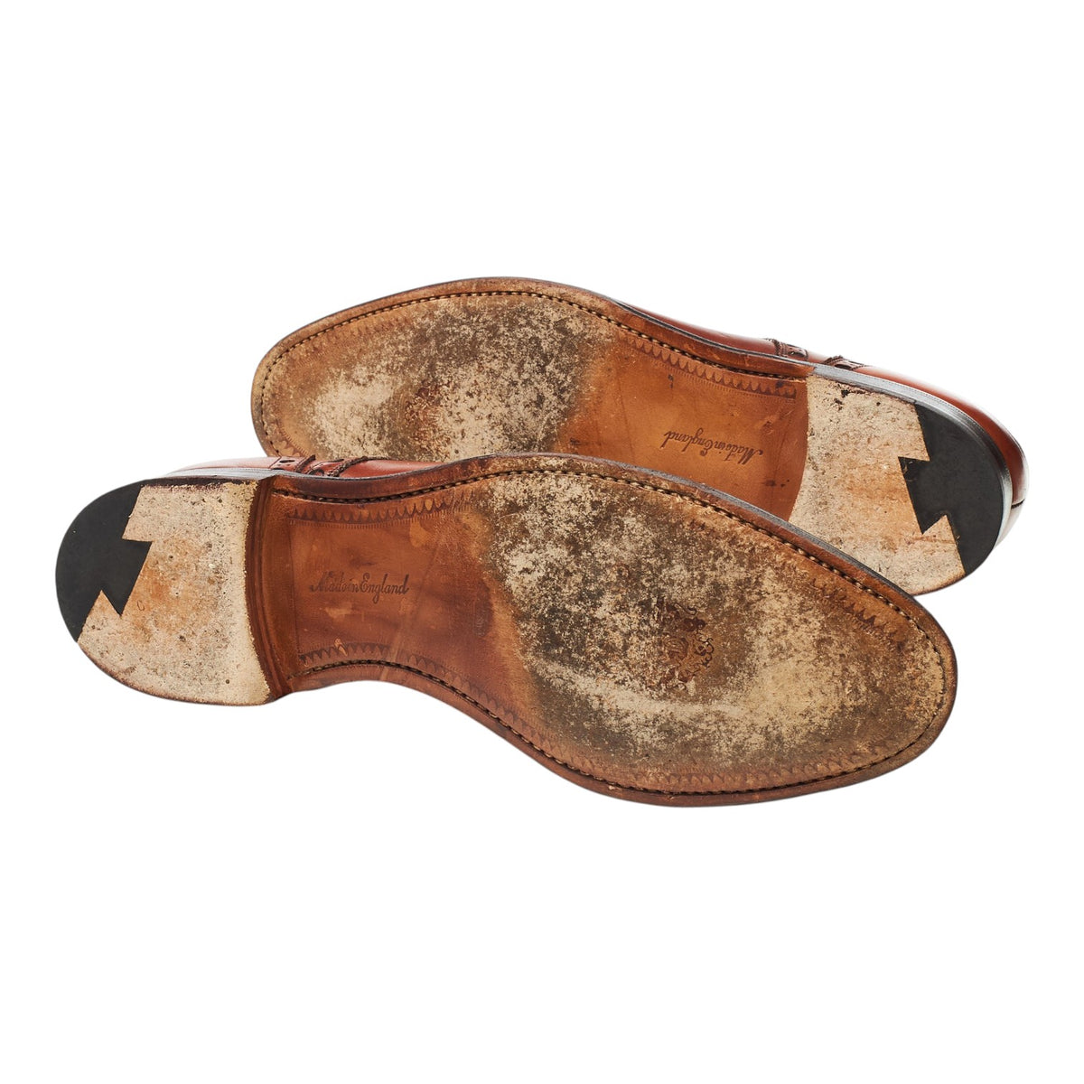 'Lastrade' Tan Brown Leather Derby Brogues UK 8 F