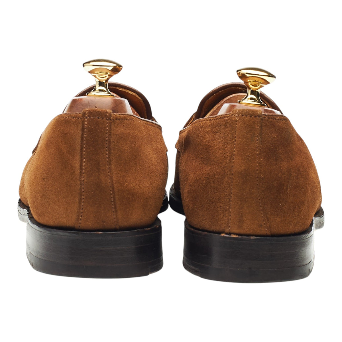 Snuff Brown Suede Penny Loafers UK 10