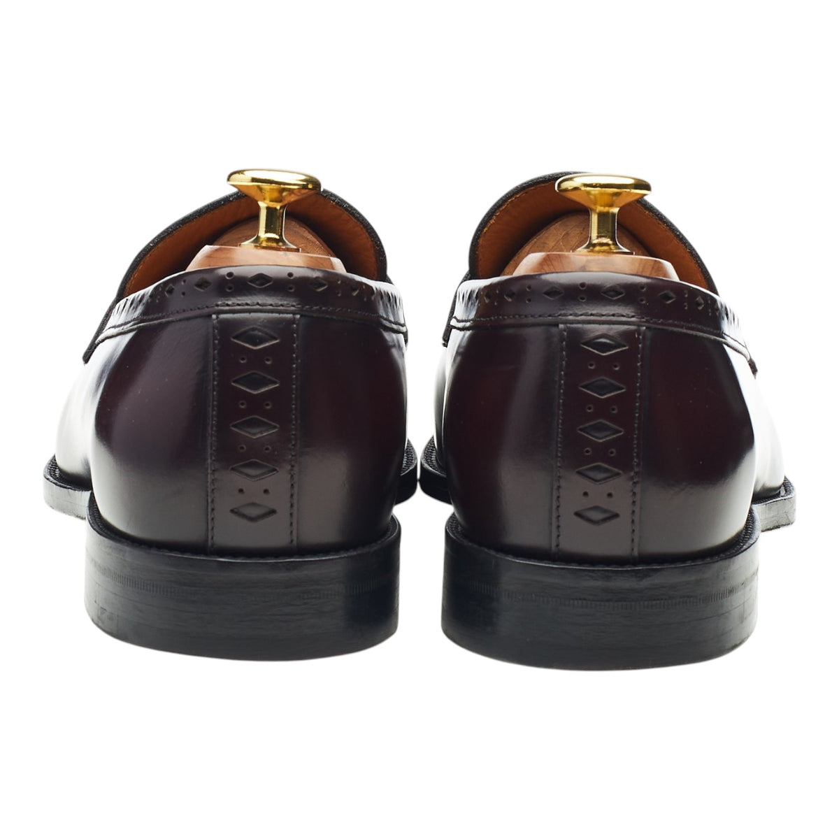 'Model 98' Burgundy Leather Loafers UK 8