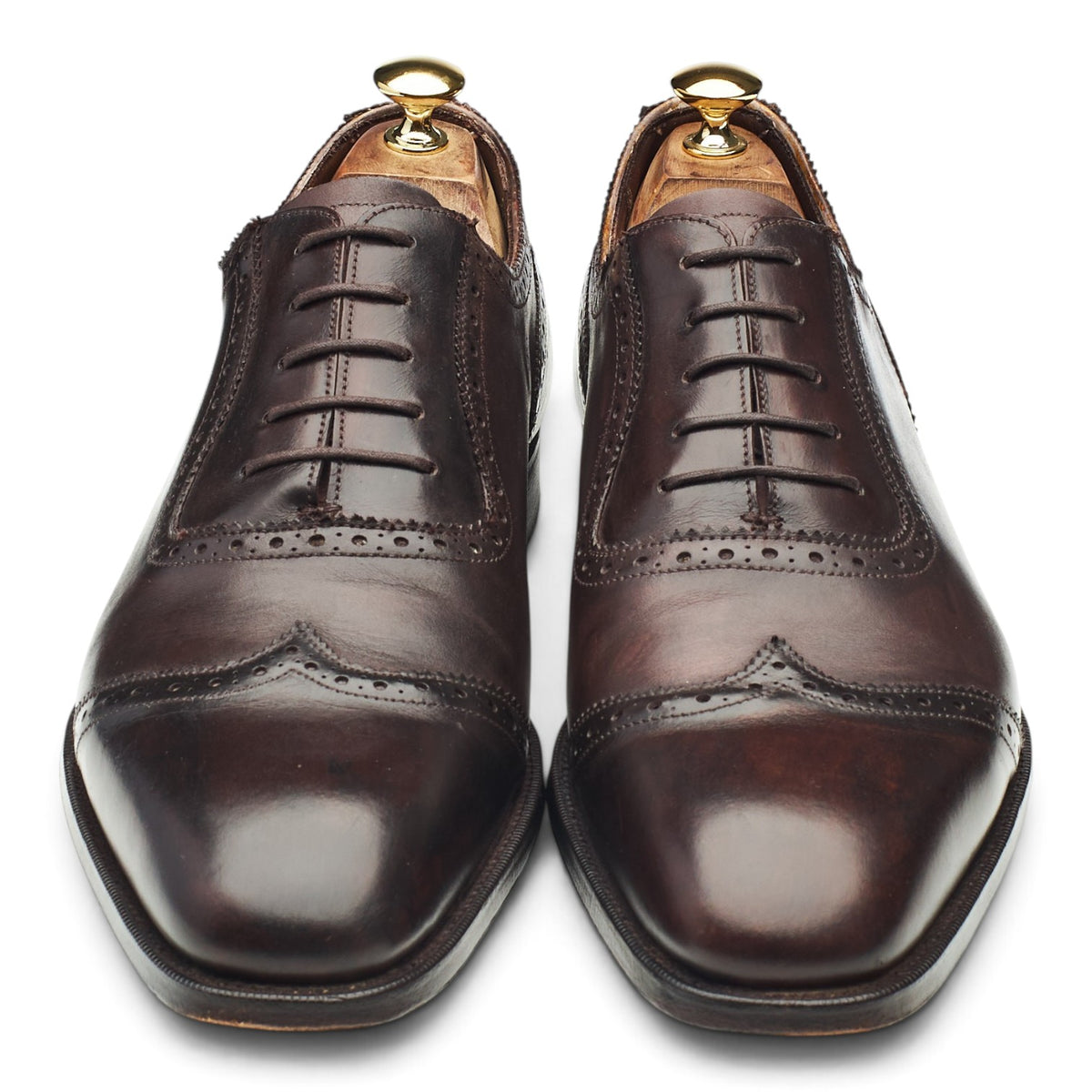 Masterpiece Dark Brown Leather Oxford Brogues UK 10.5 US 11.5 D