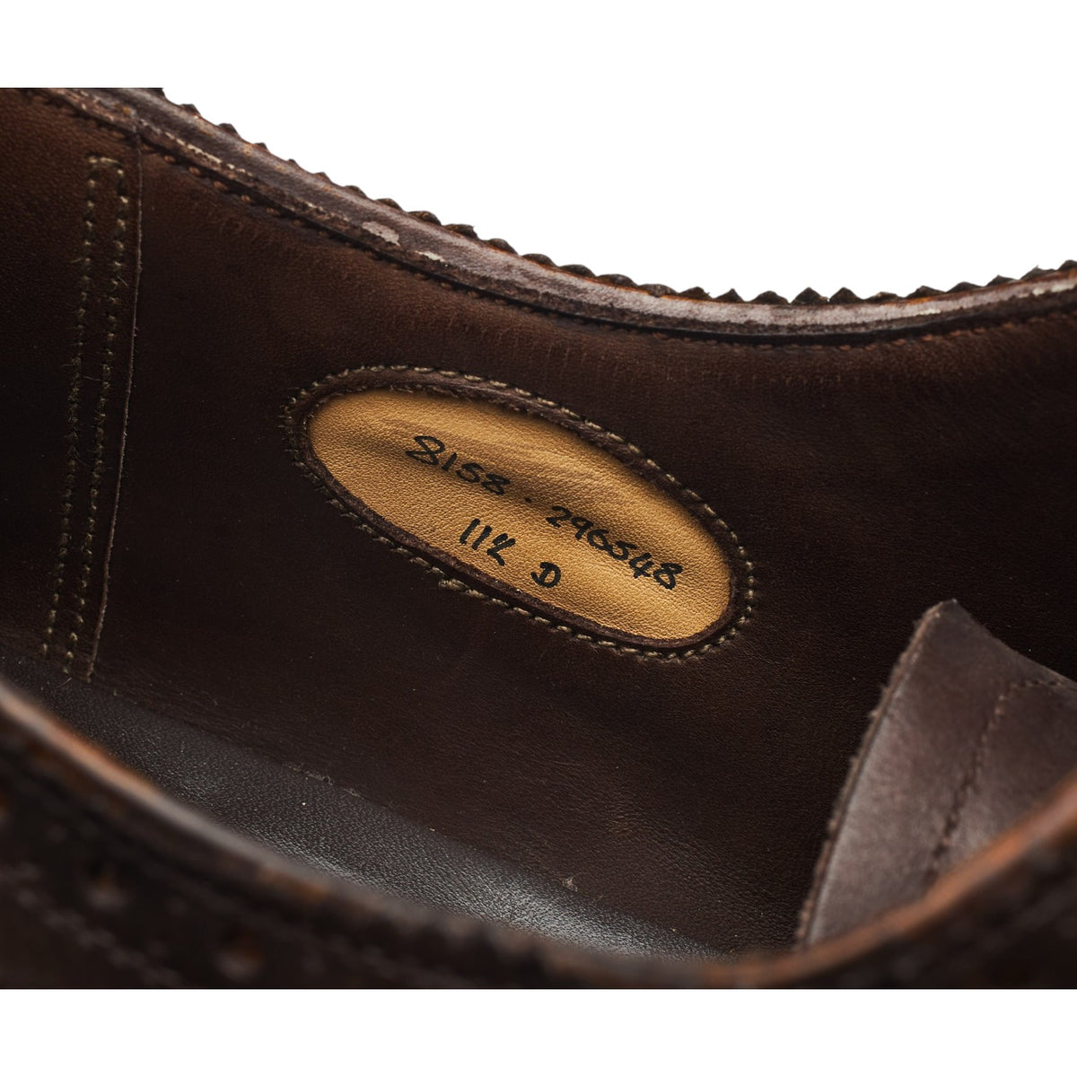 Masterpiece Dark Brown Leather Oxford Brogues UK 10.5 US 11.5 D