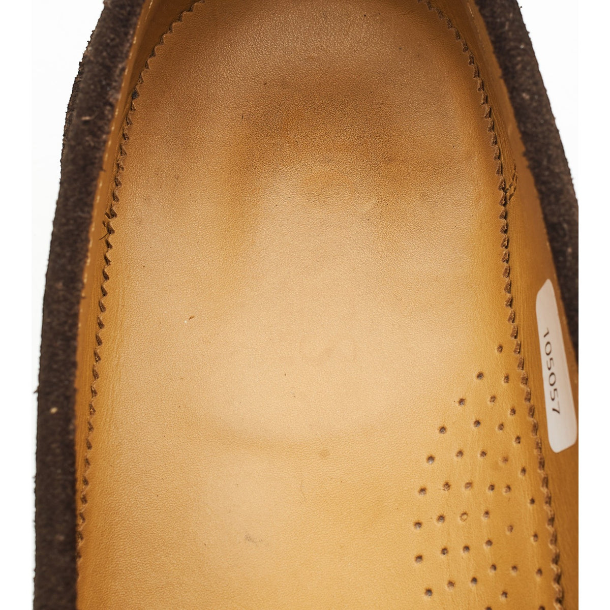 Dark Brown Suede Tassel Loafers UK 8