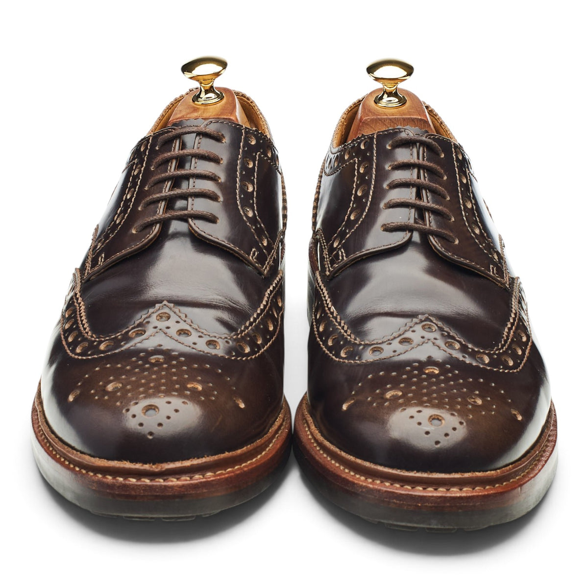 'Archie' Dark Brown Leather Derby Brogues UK 9.5 G