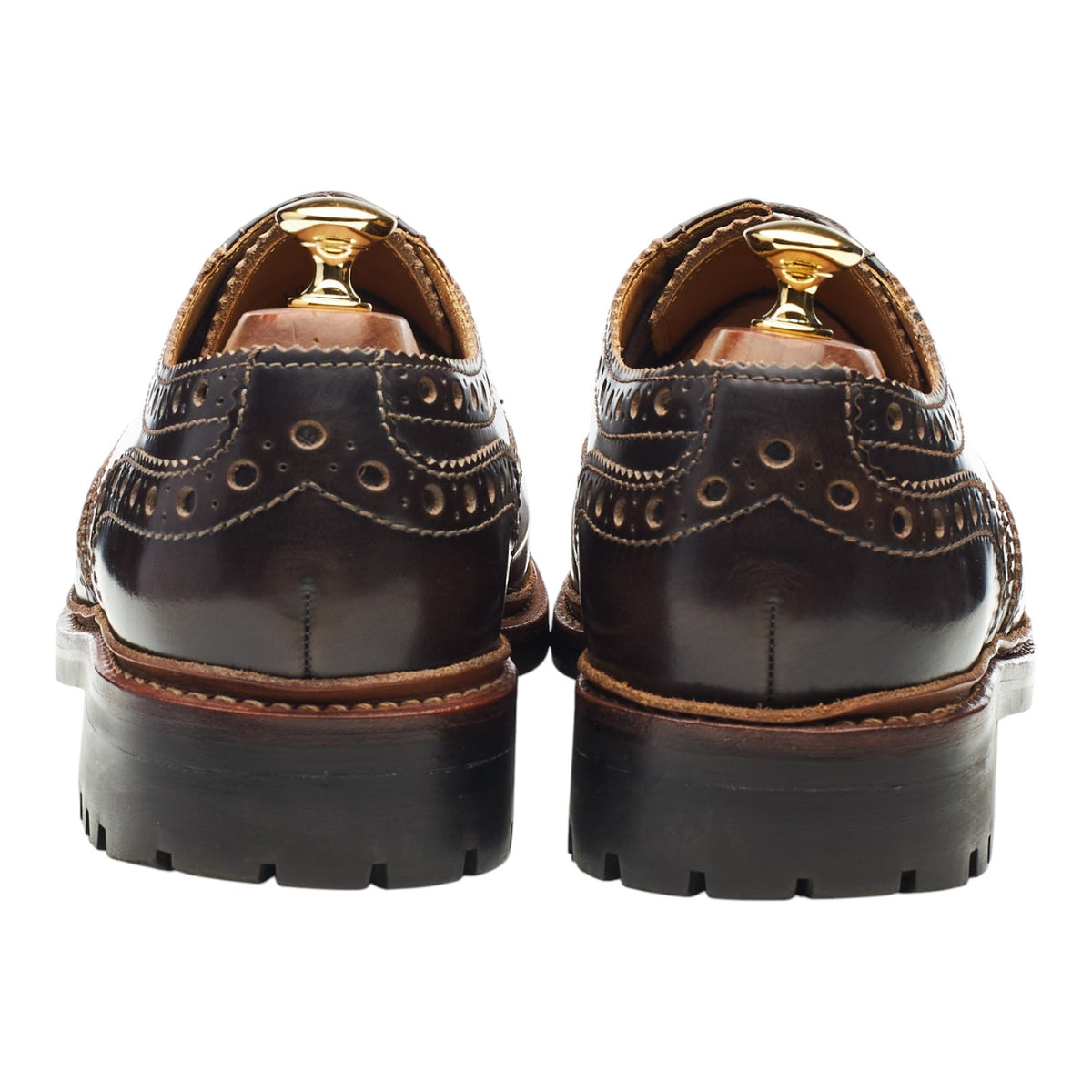 'Archie' Dark Brown Leather Derby Brogues UK 9.5 G