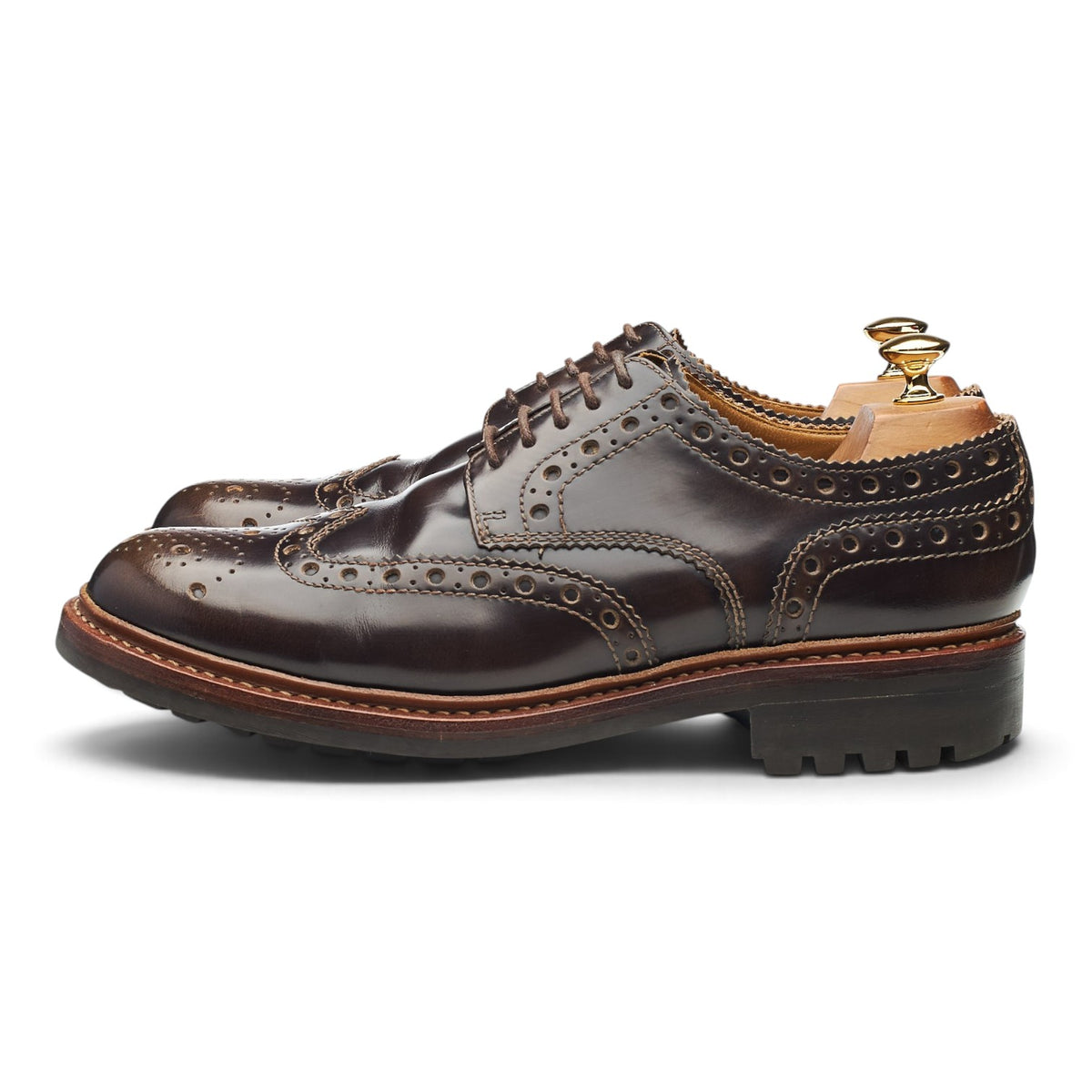 'Archie' Dark Brown Leather Derby Brogues UK 9.5 G