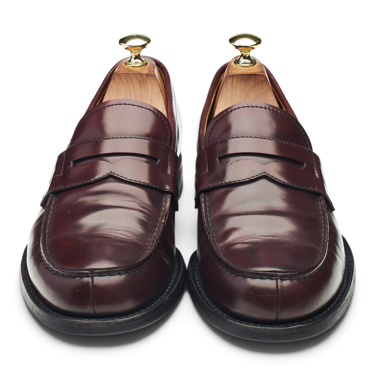 'Gateshead' Burgundy Leather Loafers UK 7 F