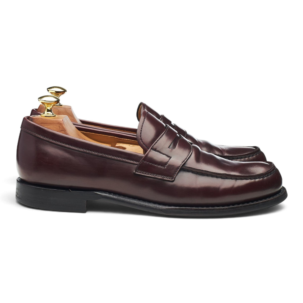 'Gateshead' Burgundy Leather Loafers UK 7 F
