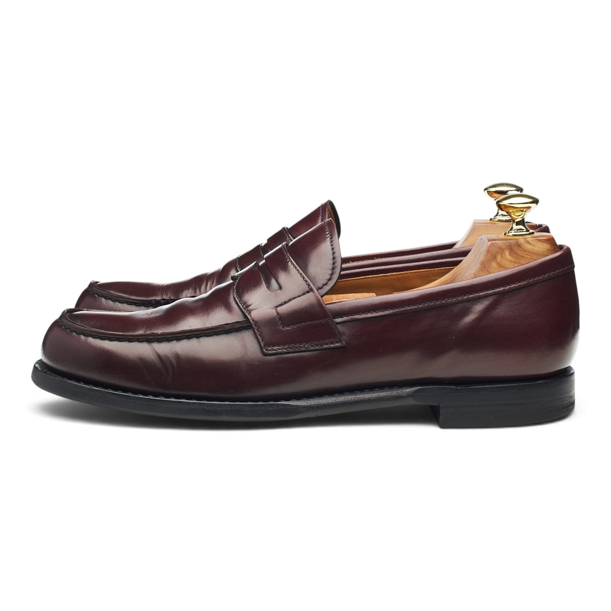 'Gateshead' Burgundy Leather Loafers UK 7 F