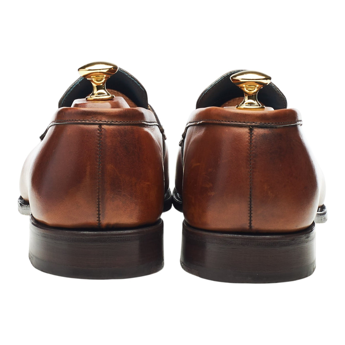 'Havard' Tan Brown Leather Loafers UK 9