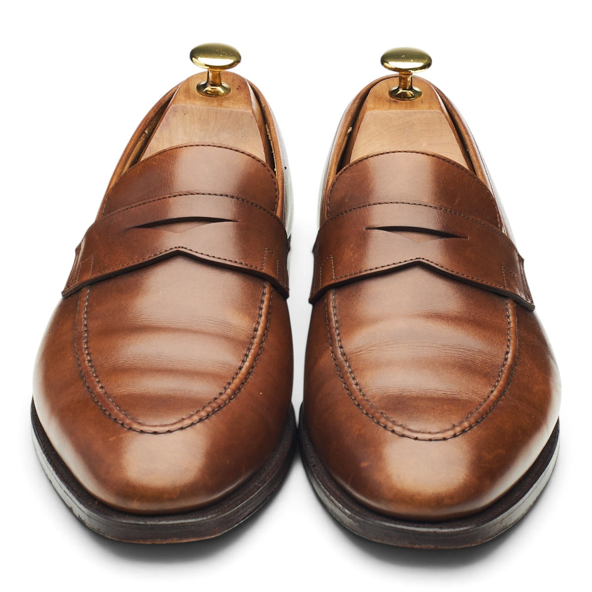 'Sydney' Brown Leather Loafers UK 8.5 E