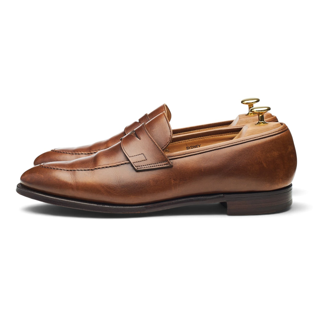 'Sydney' Brown Leather Loafers UK 8.5 E
