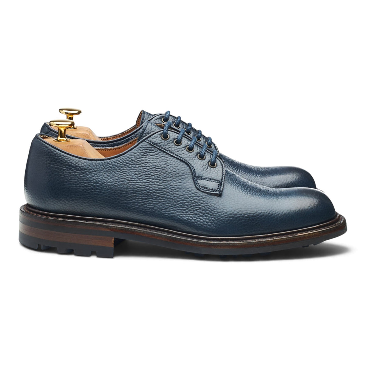 'Teign ll' Navy Blue Grain Leather Derby UK 6.5 F