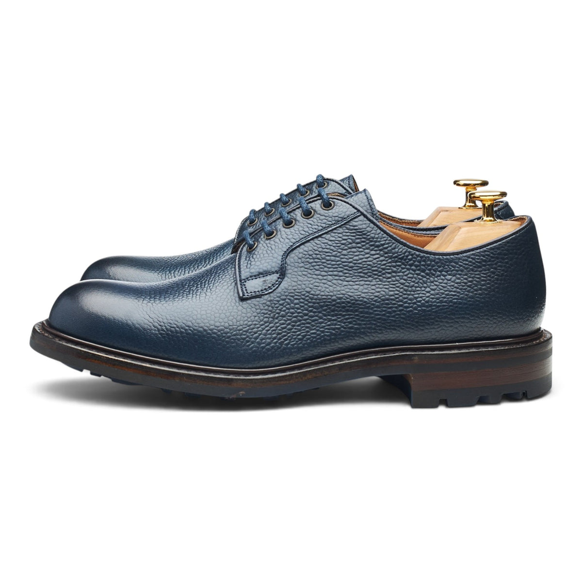 'Teign ll' Navy Blue Grain Leather Derby UK 6.5 F