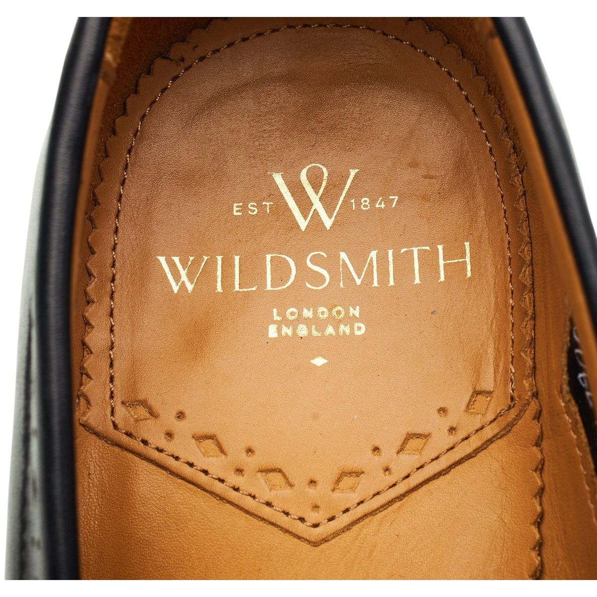 'Model 98' Black Leather Loafers UK 8