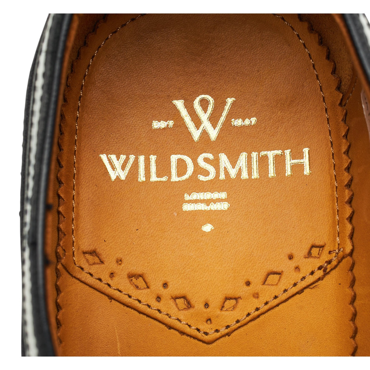 '9068' Black Leather Derby Brogues UK 8
