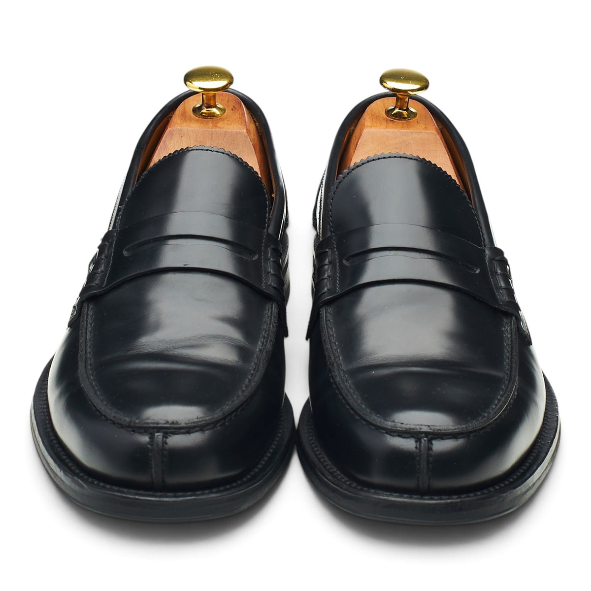 'Chorleywood2' Black Leather Loafers UK 8