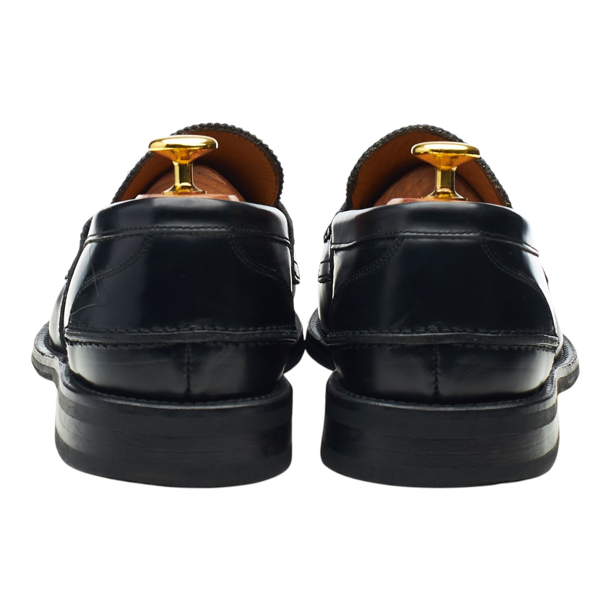 'Chorleywood2' Black Leather Loafers UK 8