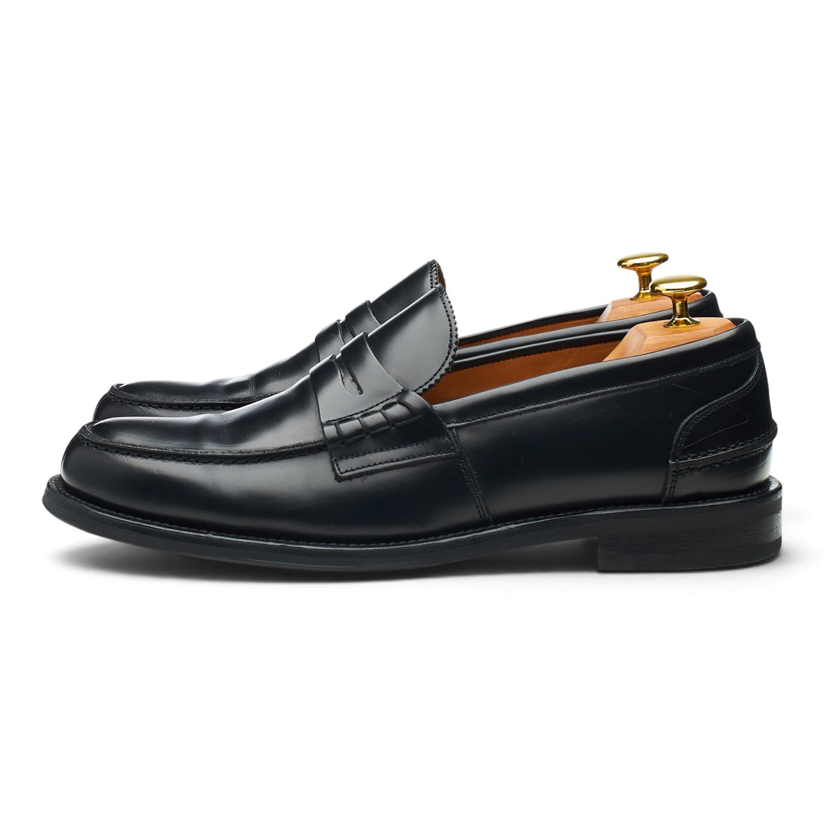 'Chorleywood2' Black Leather Loafers UK 8