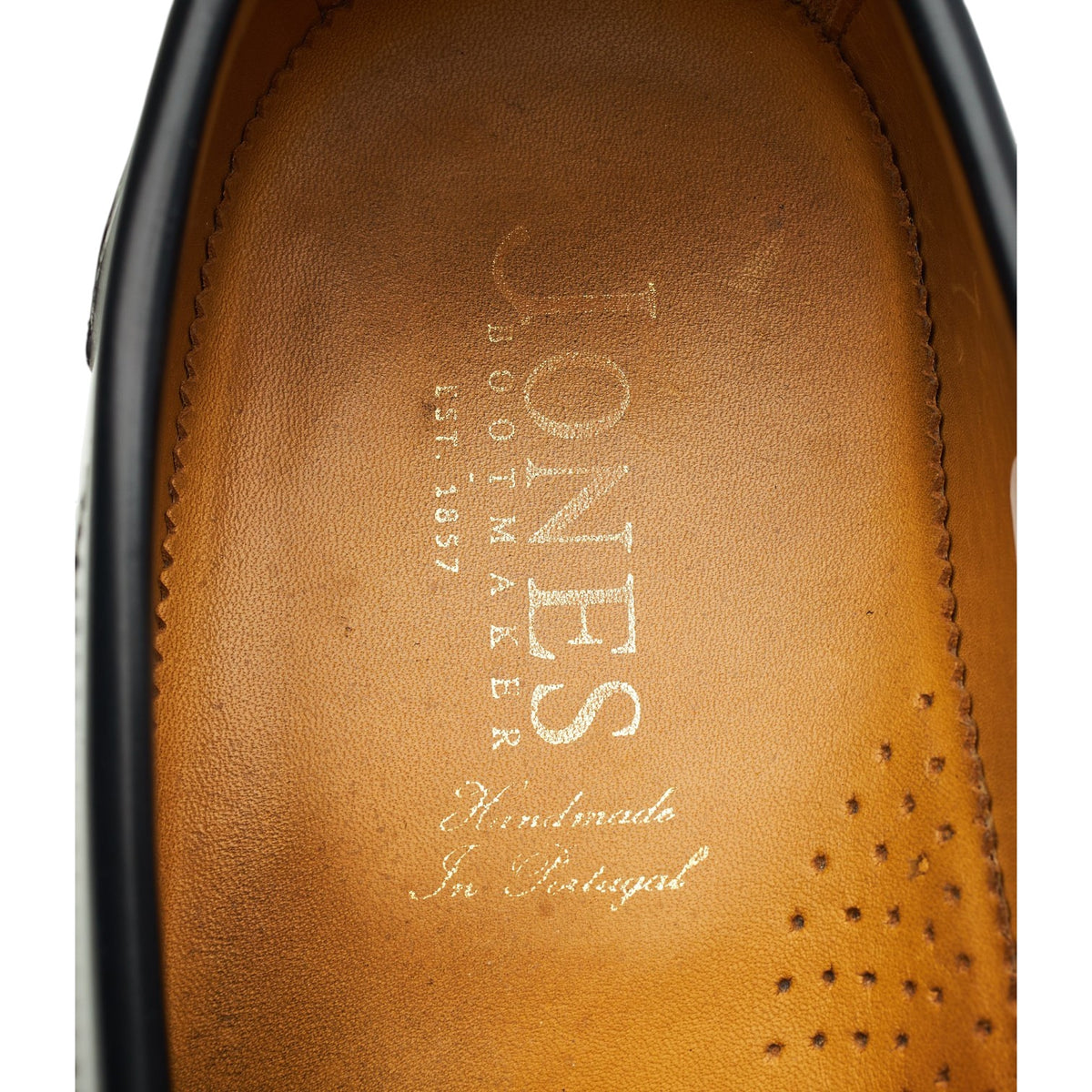 'Chorleywood2' Black Leather Loafers UK 8