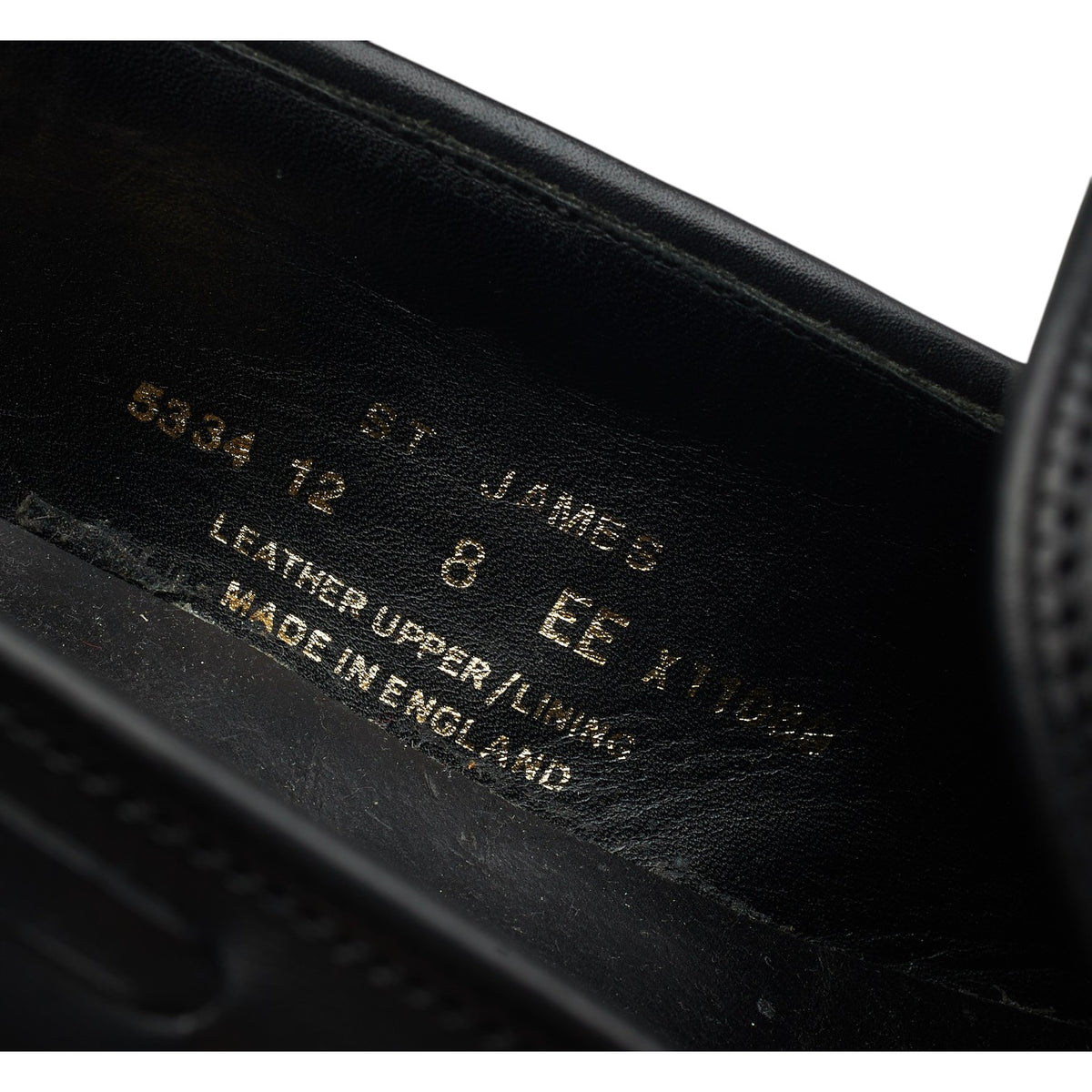 Foster & Son 'St. James' Black Leather Tassel Loafers UK 8 EE