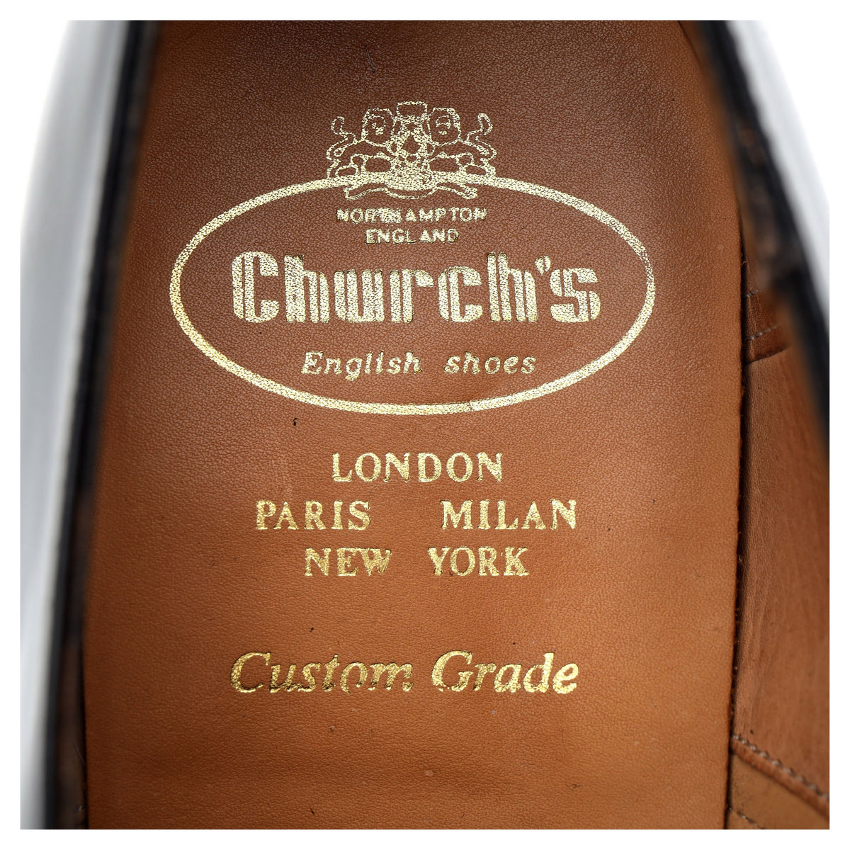 &#39;Consul&#39; Black Leather Oxford UK 8.5 F