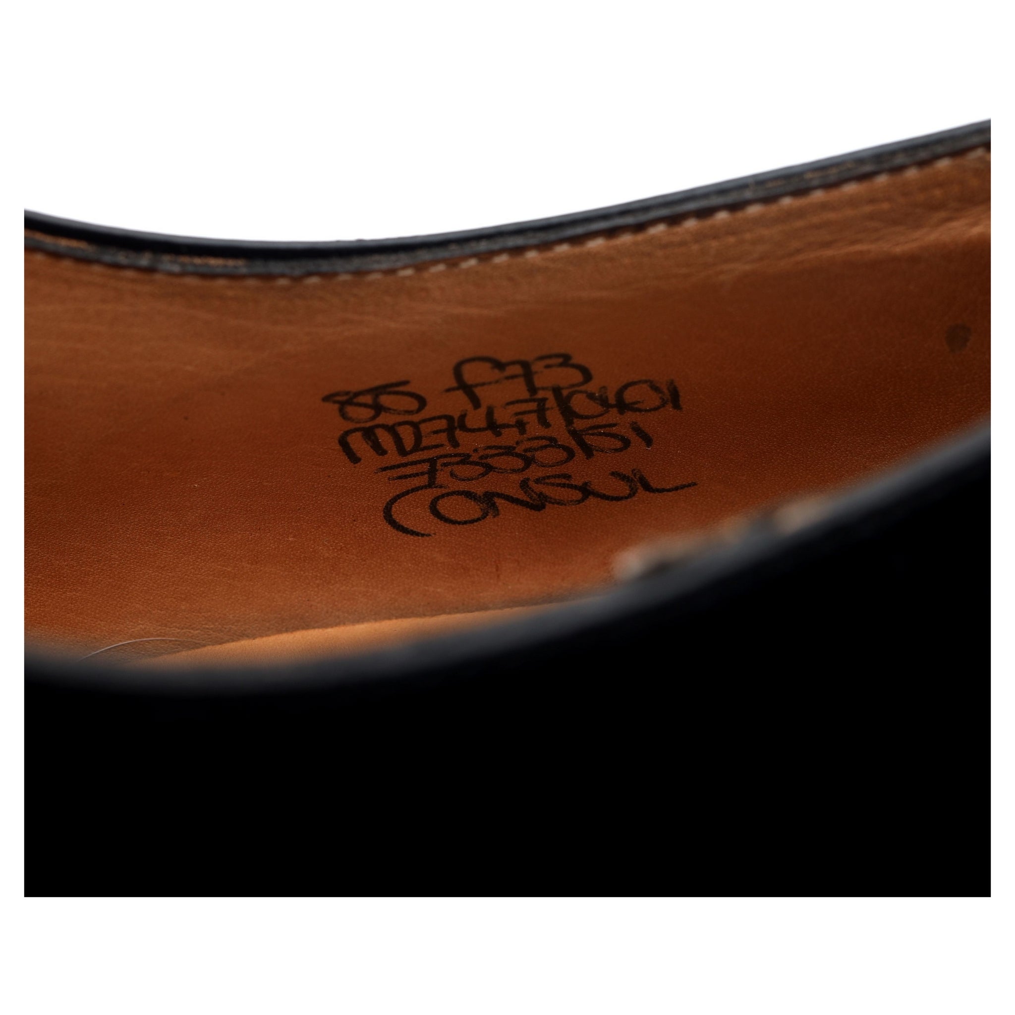 Consul' Black Leather Oxford UK 8.5 F - Abbot's Shoes