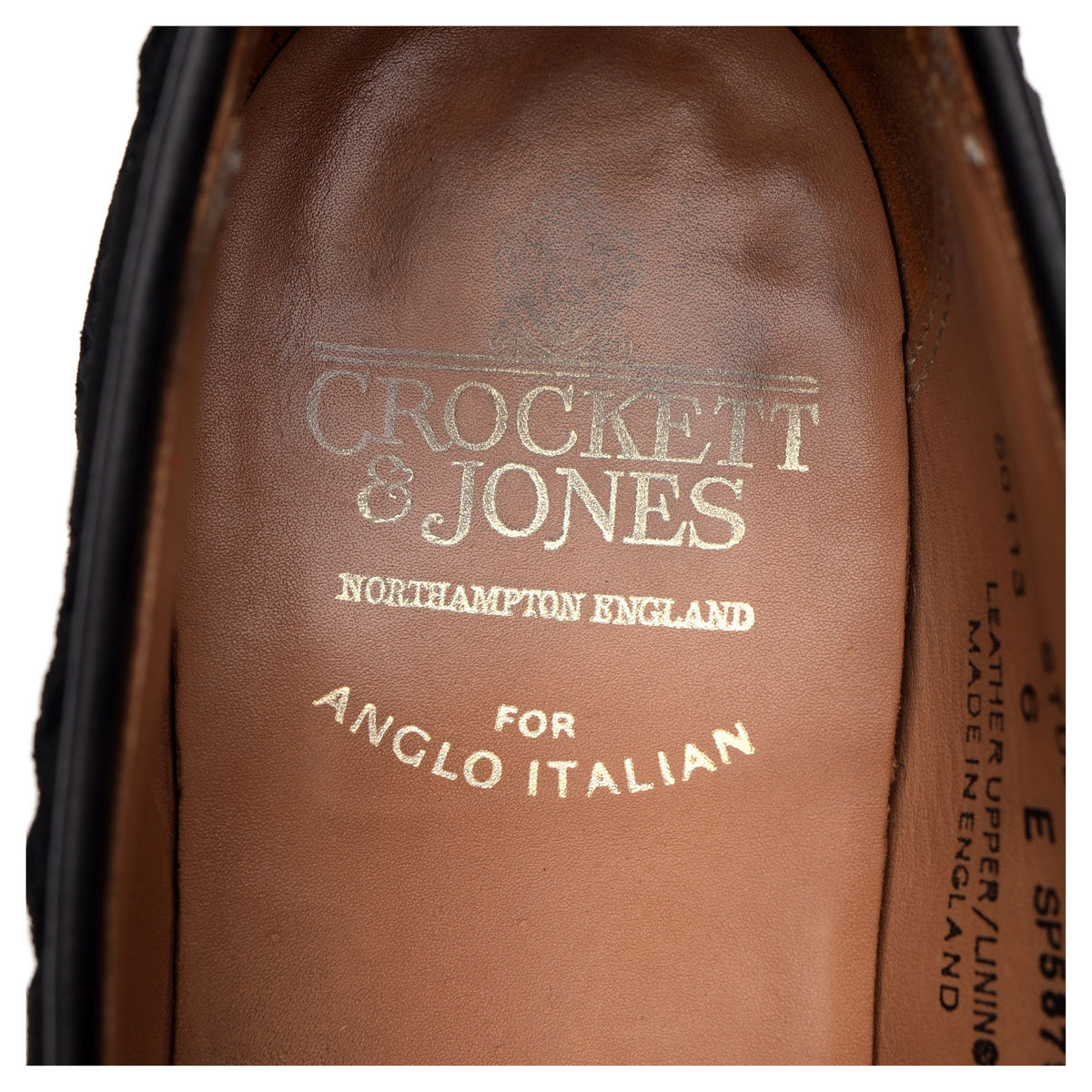 Anglo Italian &#39;Studridge&#39; Black Suede Tassel Loafers UK 6 E