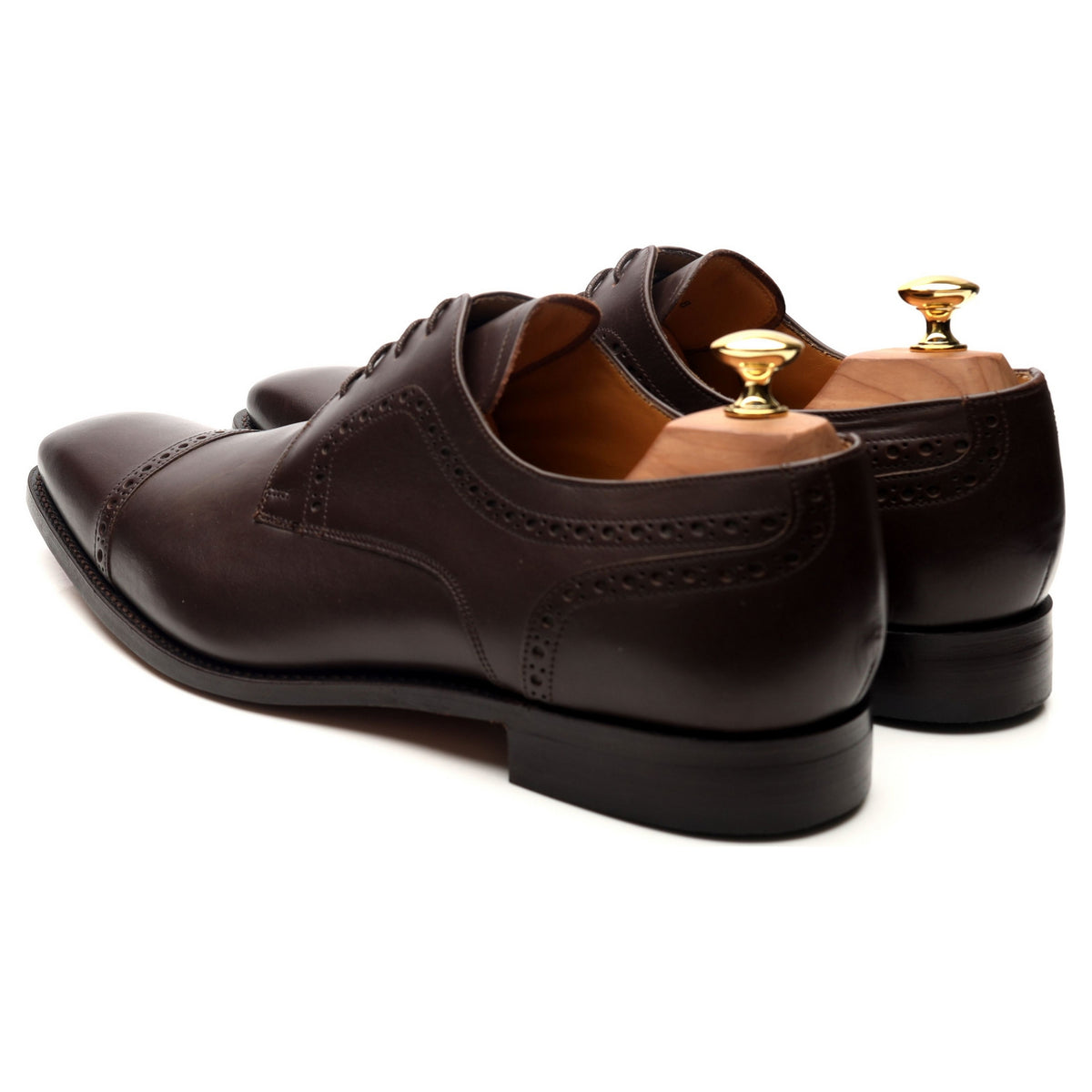 &#39;Leo&#39; Dark Brown Leather Derby UK 10 G