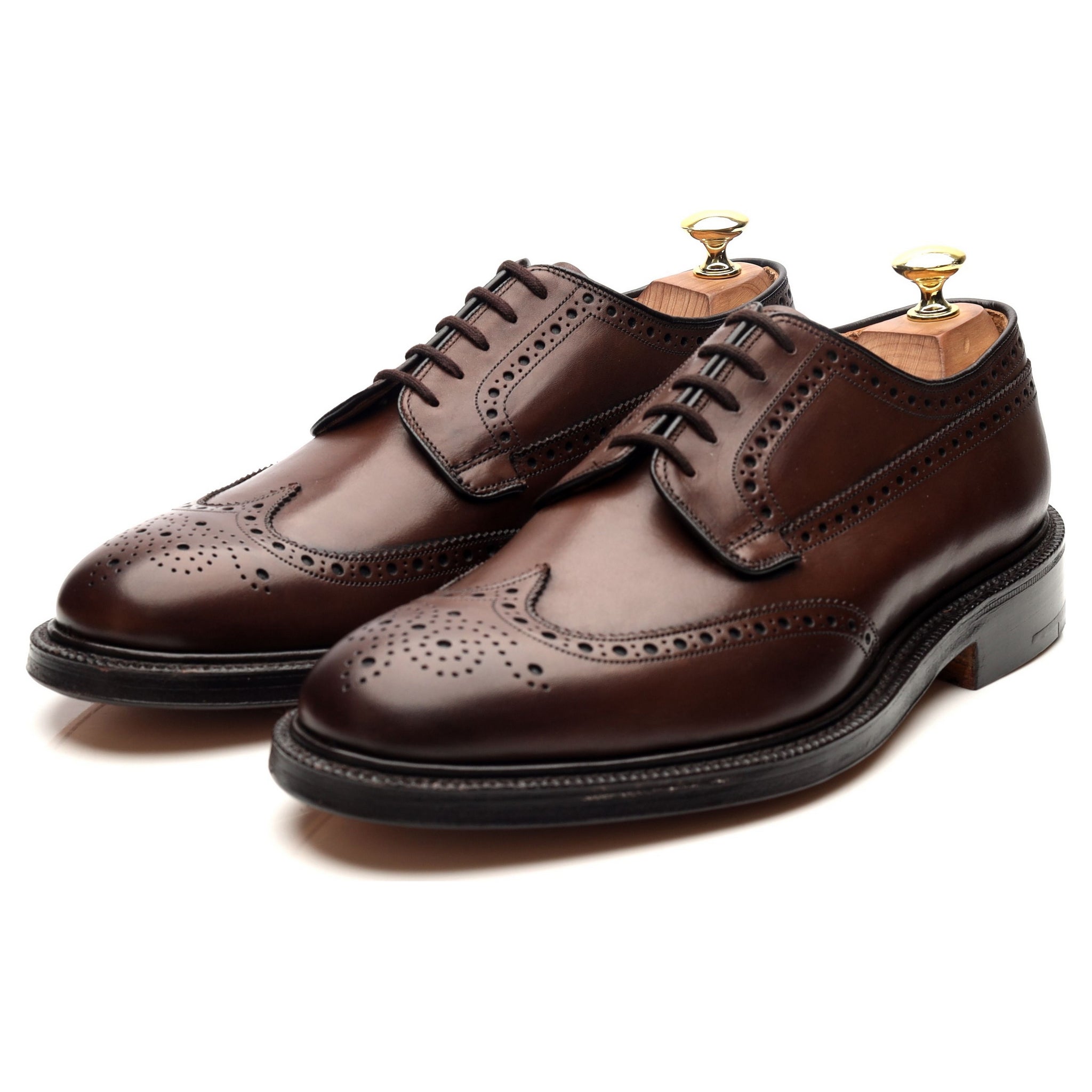 Grafton' Brown Leather Derby Brogues UK 8 G - Abbot's Shoes