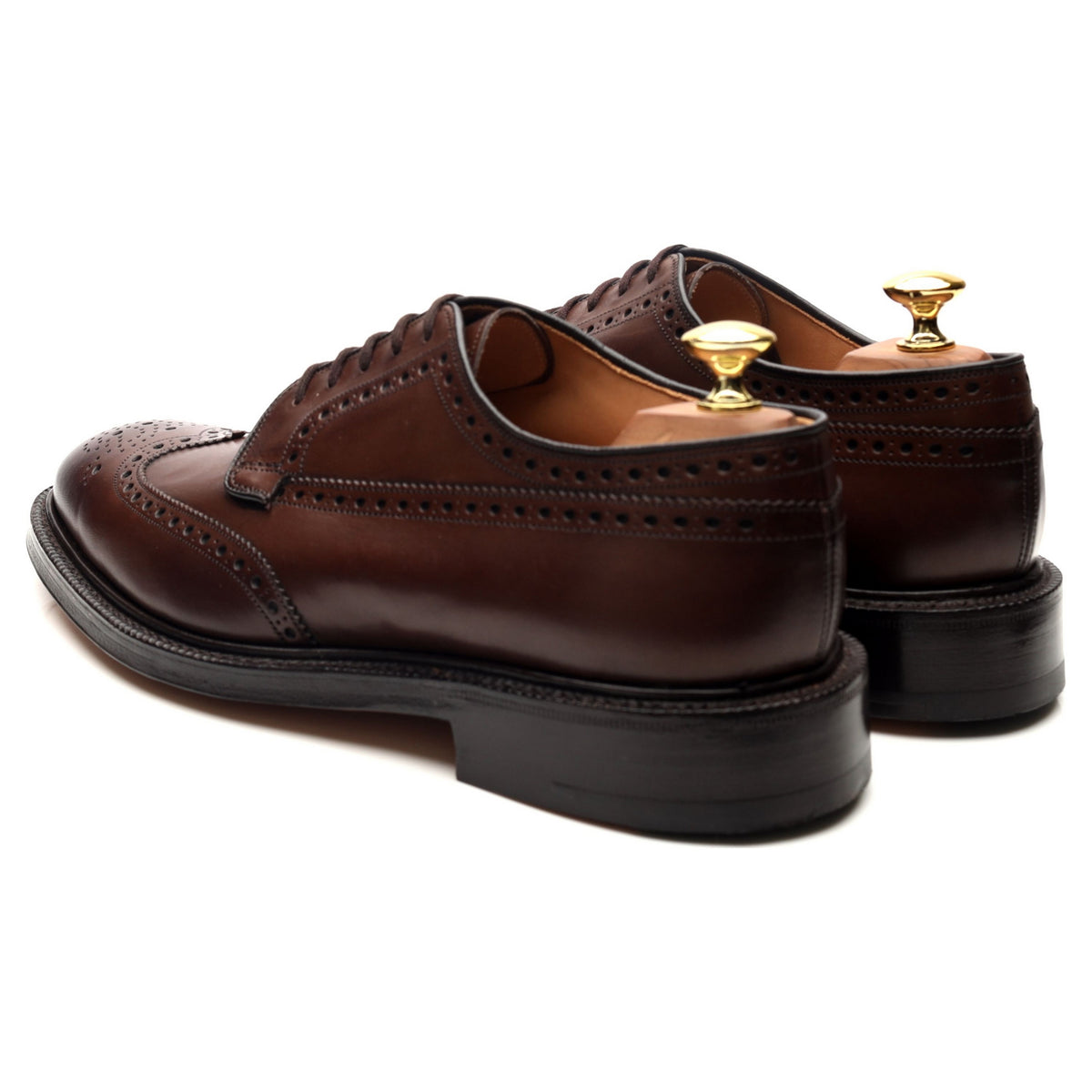 &#39;Grafton&#39; Brown Leather Derby Brogues UK 8 G