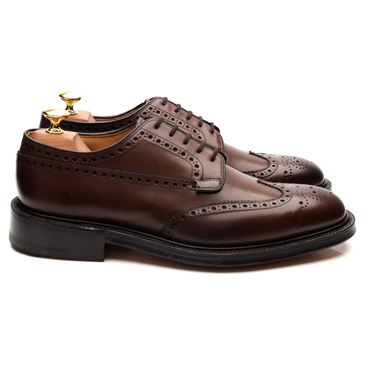 &#39;Grafton&#39; Brown Leather Derby Brogues UK 8 G