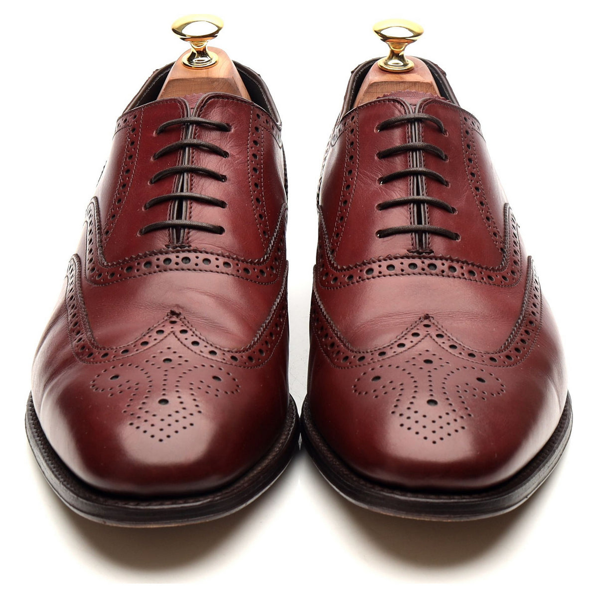 &#39;Richmond&#39; Burgundy Leather Brogues UK 9.5 F