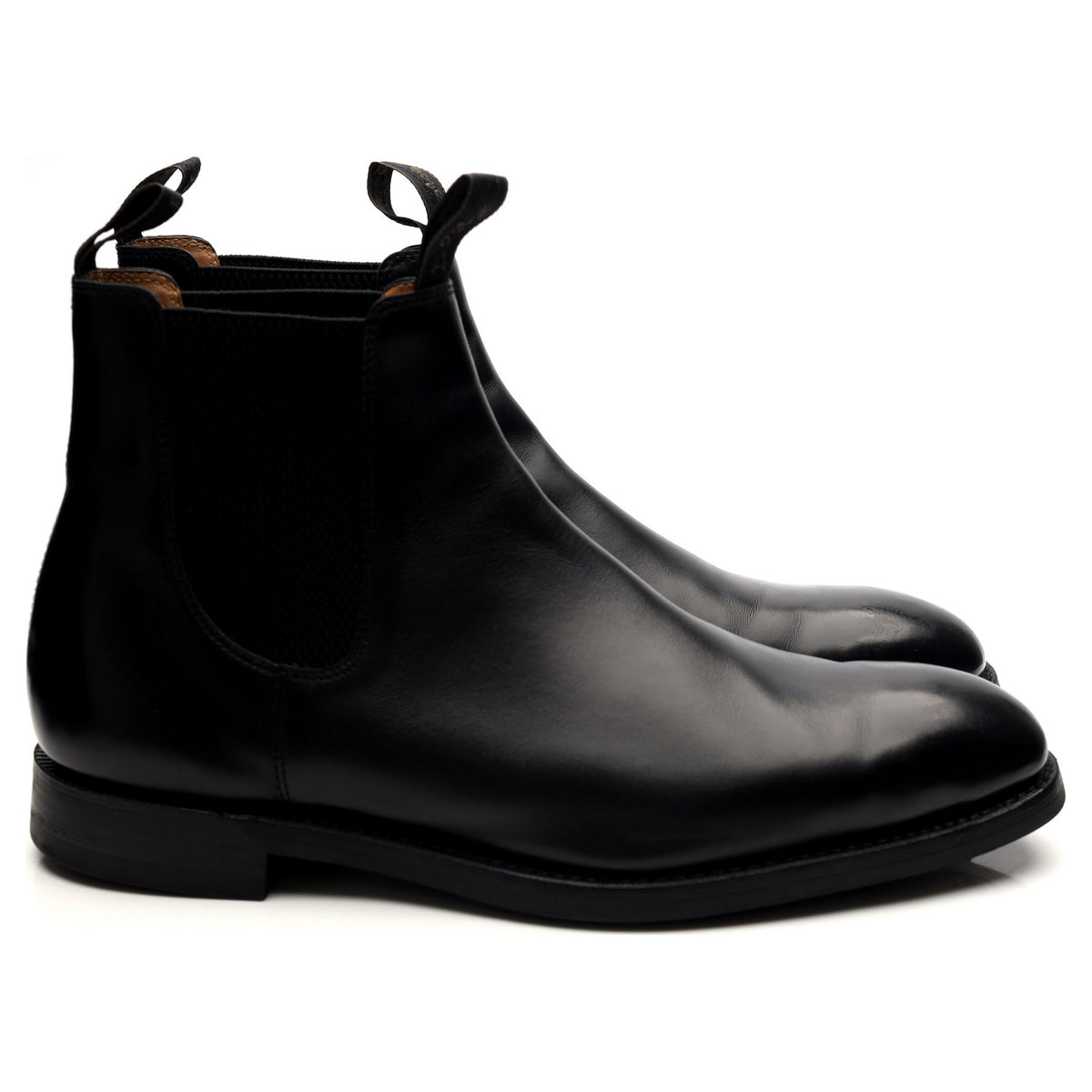 1880 &#39;Chatsworth&#39; Black Leather Chelsea Boots UK 11 G