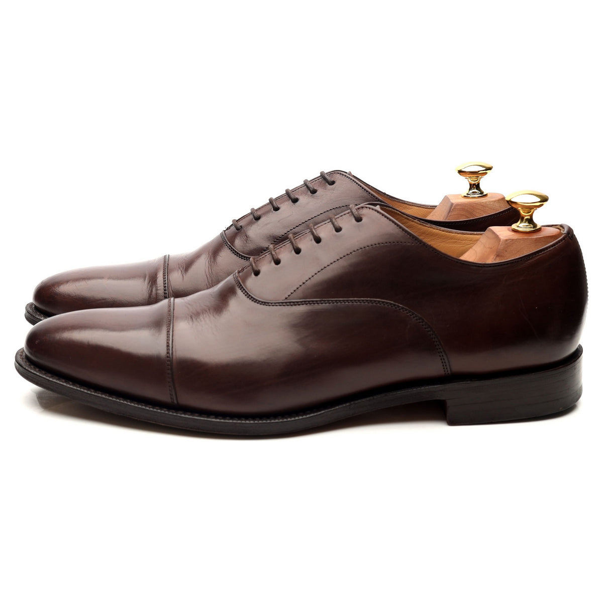 &#39;Coppice&#39; Dark Brown Leather Oxford UK 9.5 F