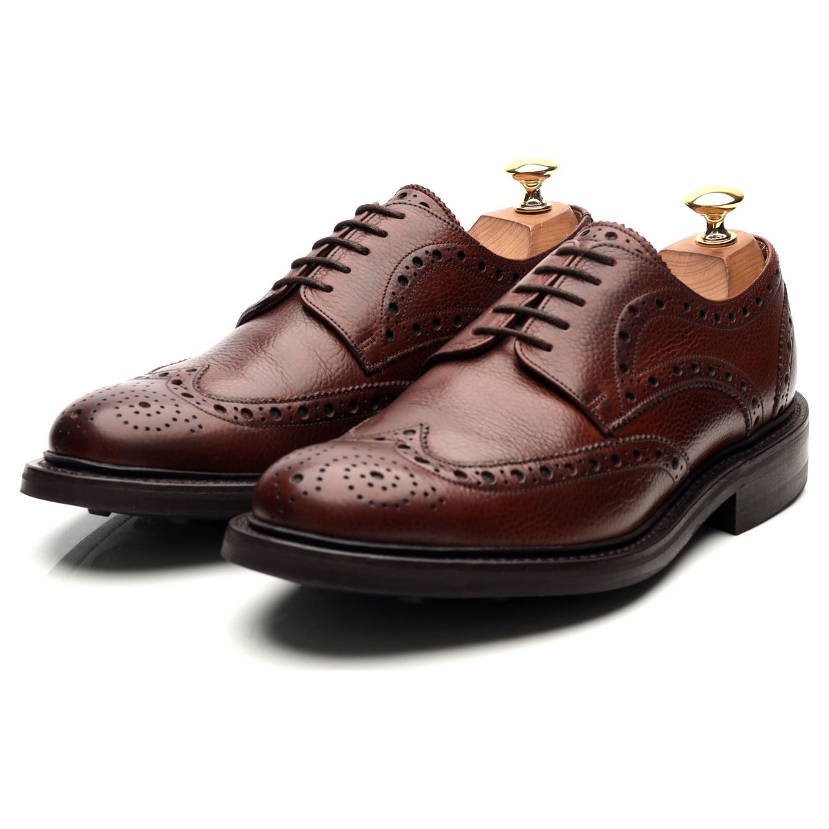 &#39;Grassington&#39; Brown Leather Derby Brogues UK 6.5 F