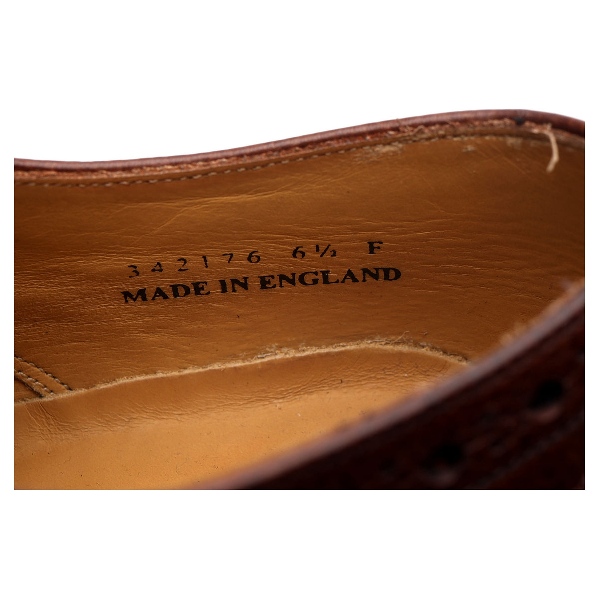 &#39;Grassington&#39; Brown Leather Derby Brogues UK 6.5 F