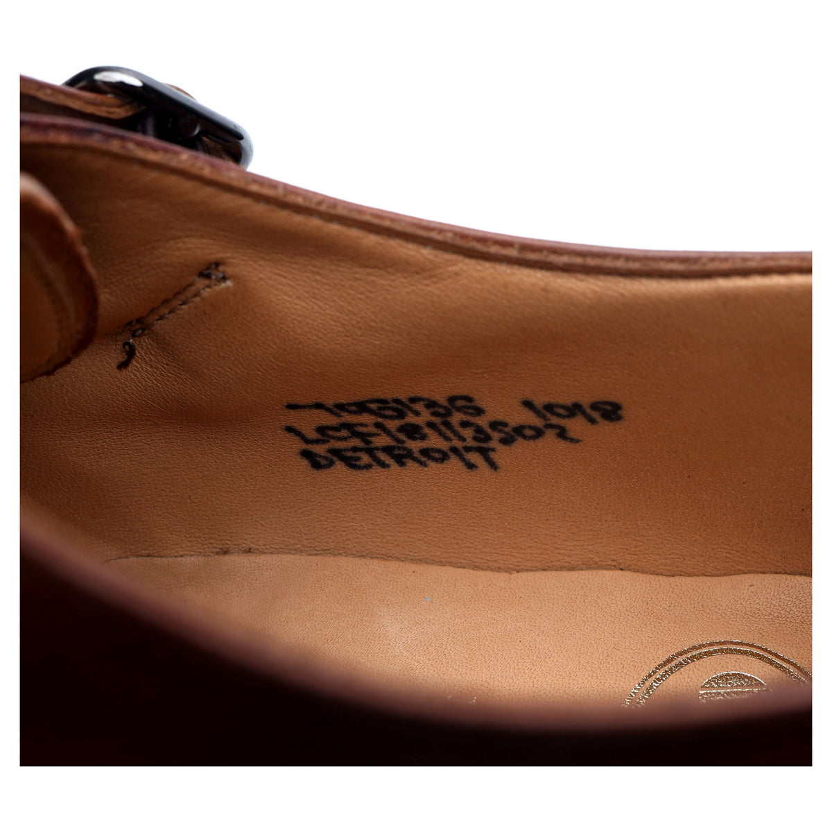 &#39;Detroit&#39; Tan Brown Leather Double Monk Strap UK 7 G