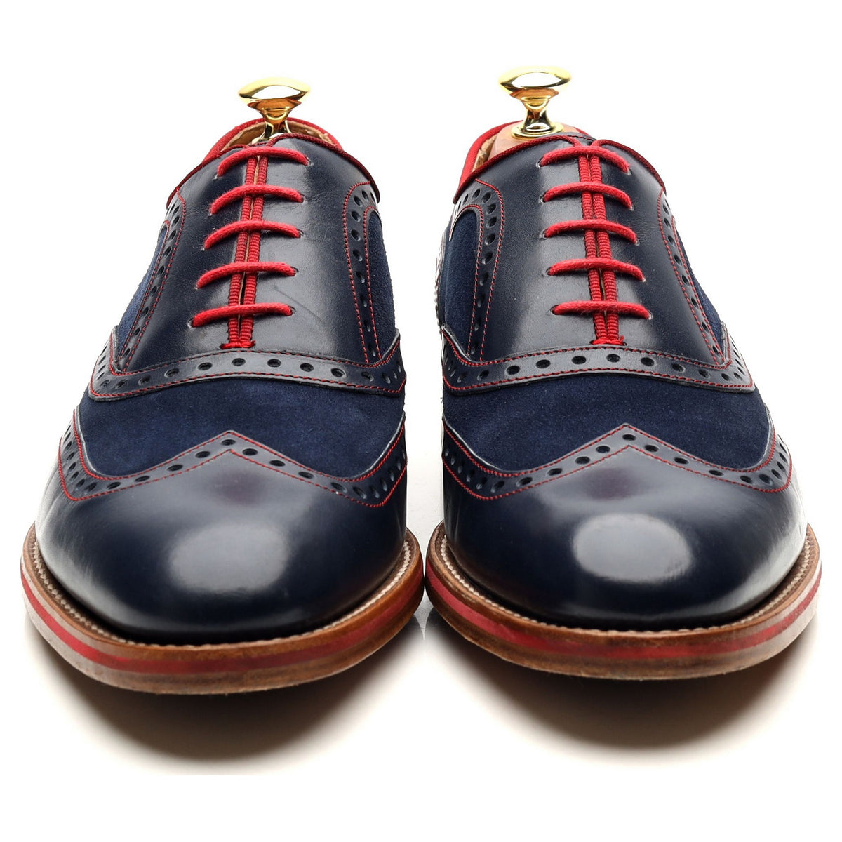 &#39;Hathaway&#39; Navy Blue Leather Brogues UK 8 F