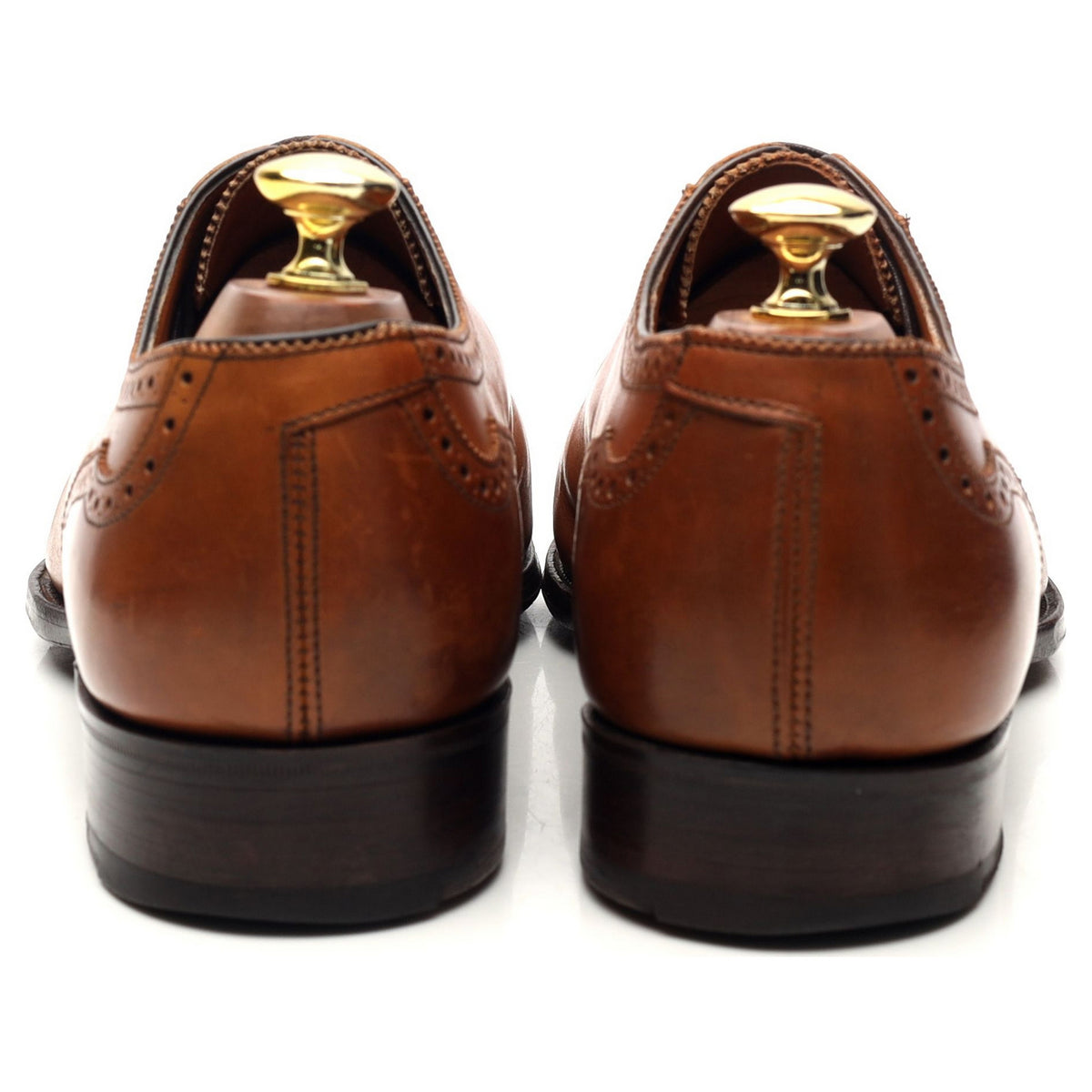 &#39;Moore&#39; Tan Brown Leather Oxford UK 8 F