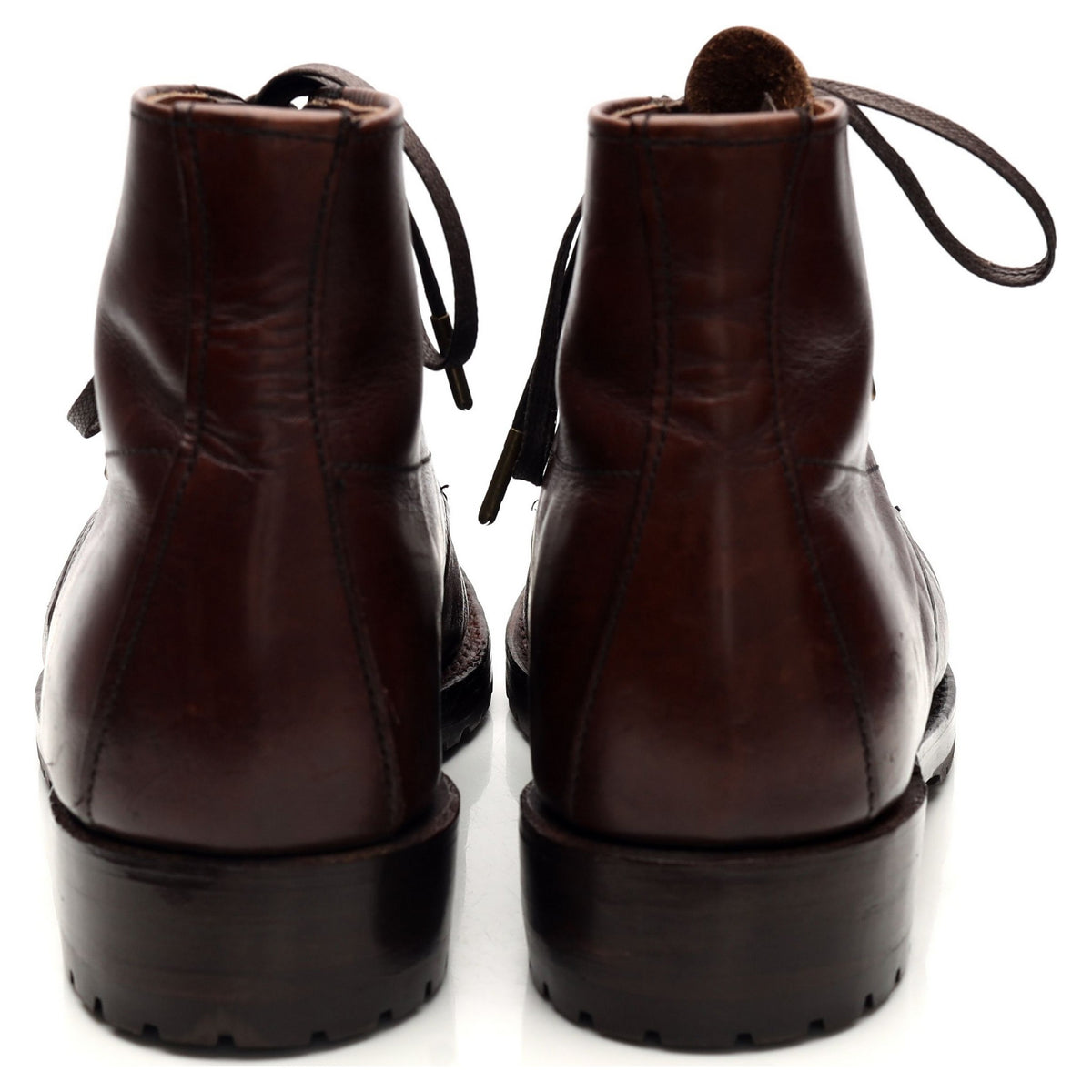 &#39;9030&#39; Brown Leather Moc Toe Beckman Boots UK 10 US 11