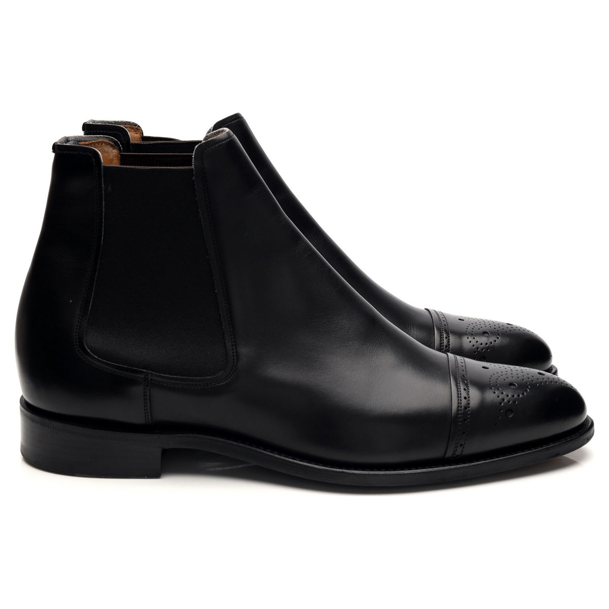 Royal Collection &#39;Viscount&#39; Black Leather Chelsea Boots UK 7.5 F