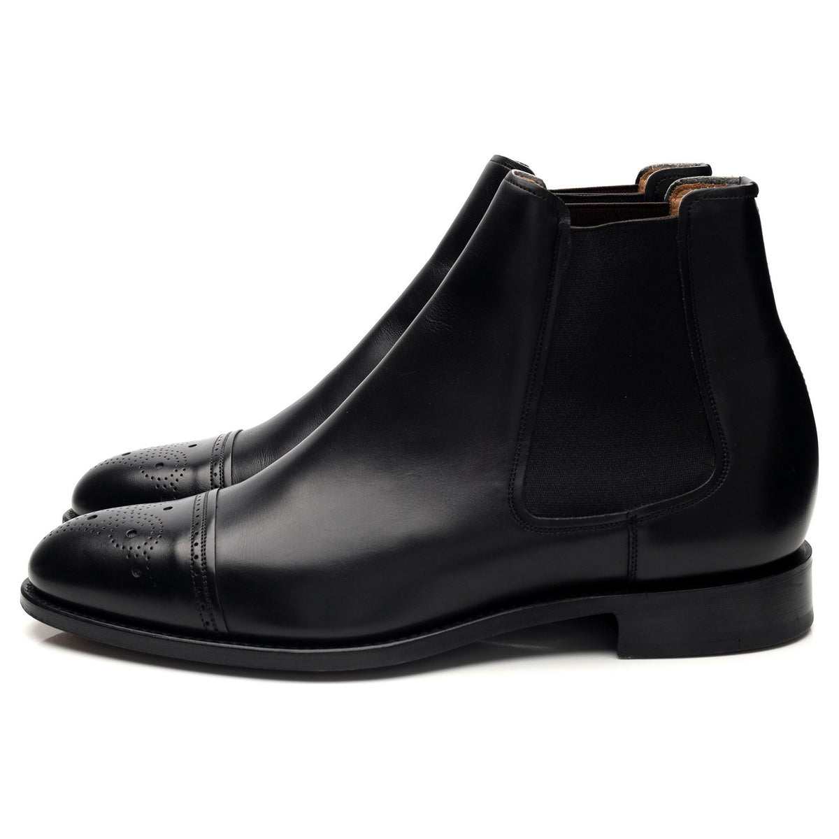 Royal Collection &#39;Viscount&#39; Black Leather Chelsea Boots UK 7.5 F