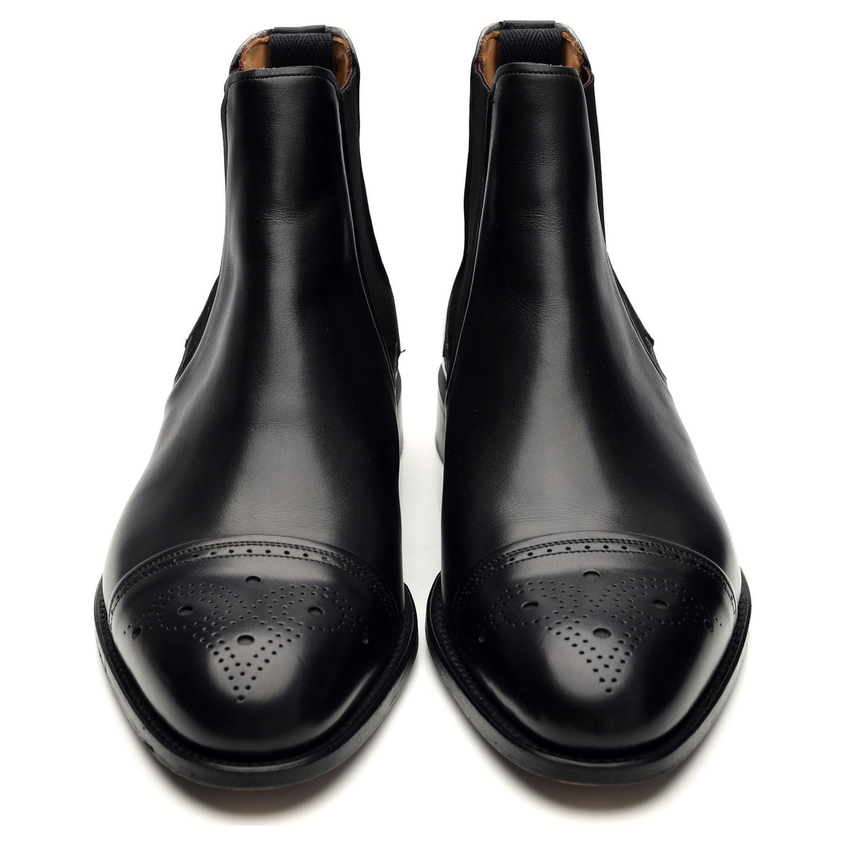 Royal Collection &#39;Viscount&#39; Black Leather Chelsea Boots UK 7.5 F