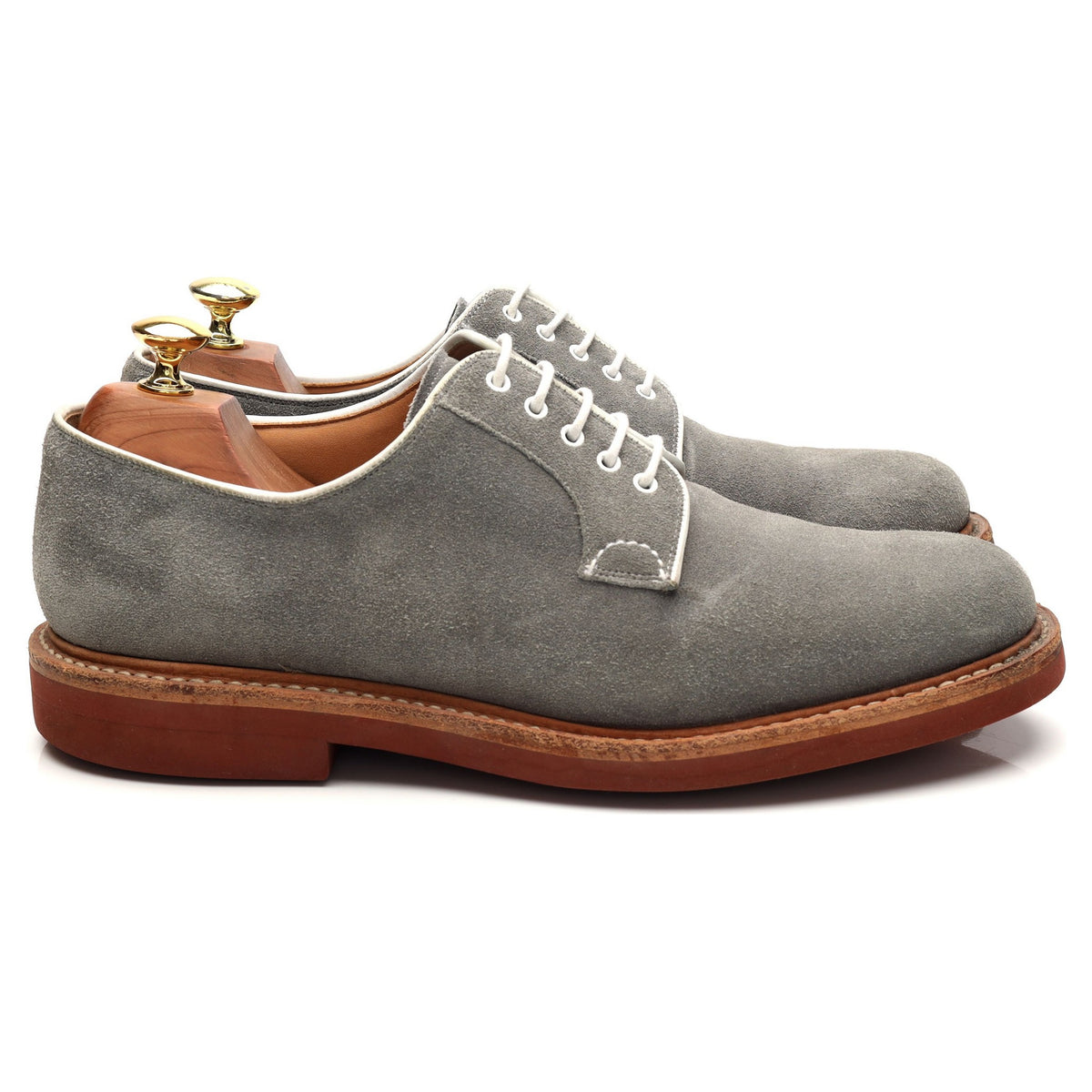 &#39;Fulbeck&#39; Grey Suede Derby UK 8 F