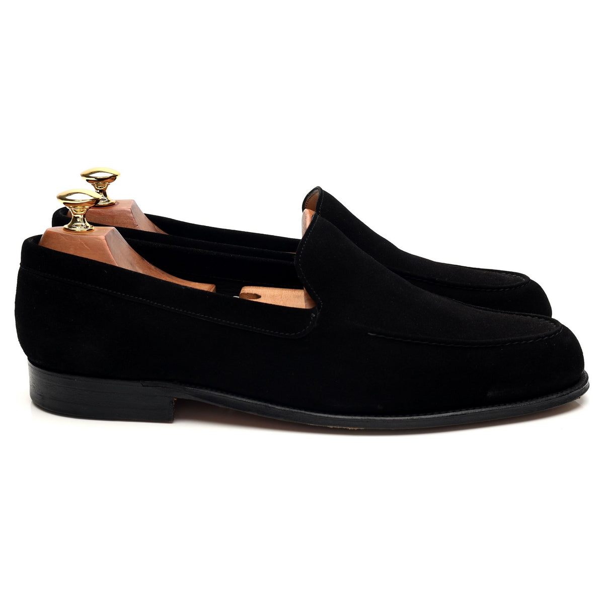 &#39;Chester&#39; Black Suede Loafers UK 9.5 E